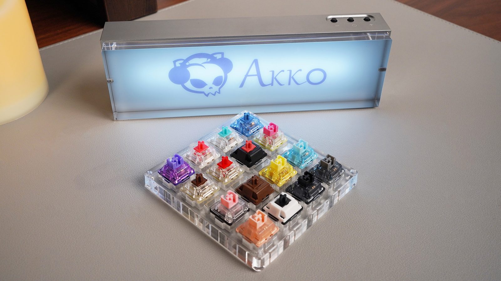 Akko 16-Key Switch Tester Acrylic Mechanical Keyboard Switch Sampling Tool