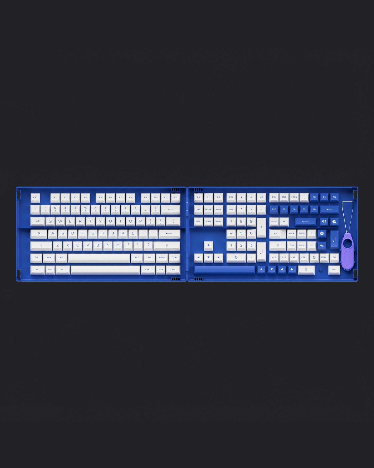 Akko ASA Blue On White Keycaps